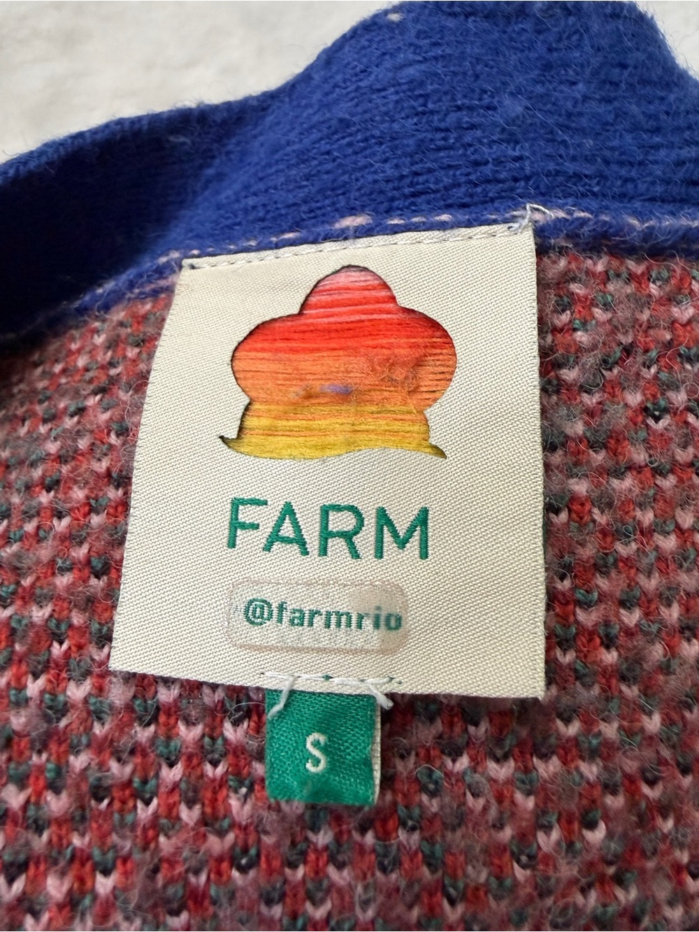 Farm Rio Toucans Scarf Print Cardigan Sweater Small - Picture 10 of 13